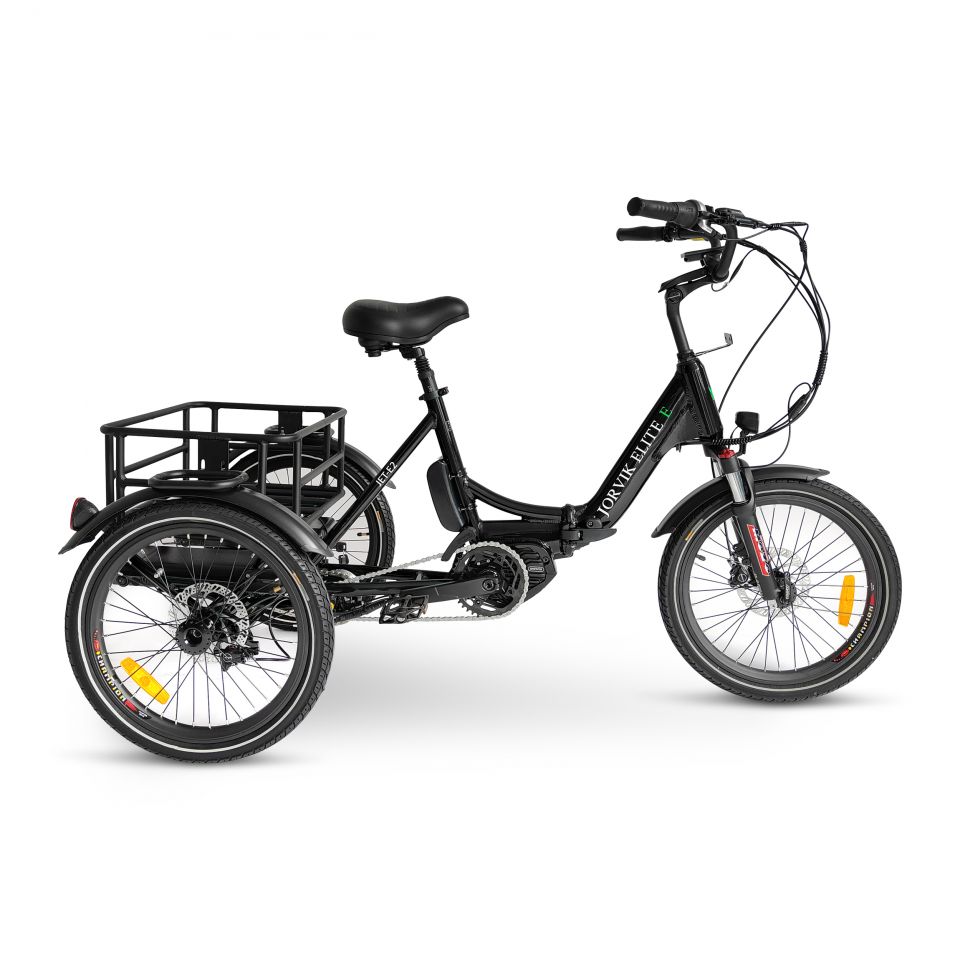 Jorvik Elite Mid-Drive Dual Battery Electric Folding Tricycle JET-E2