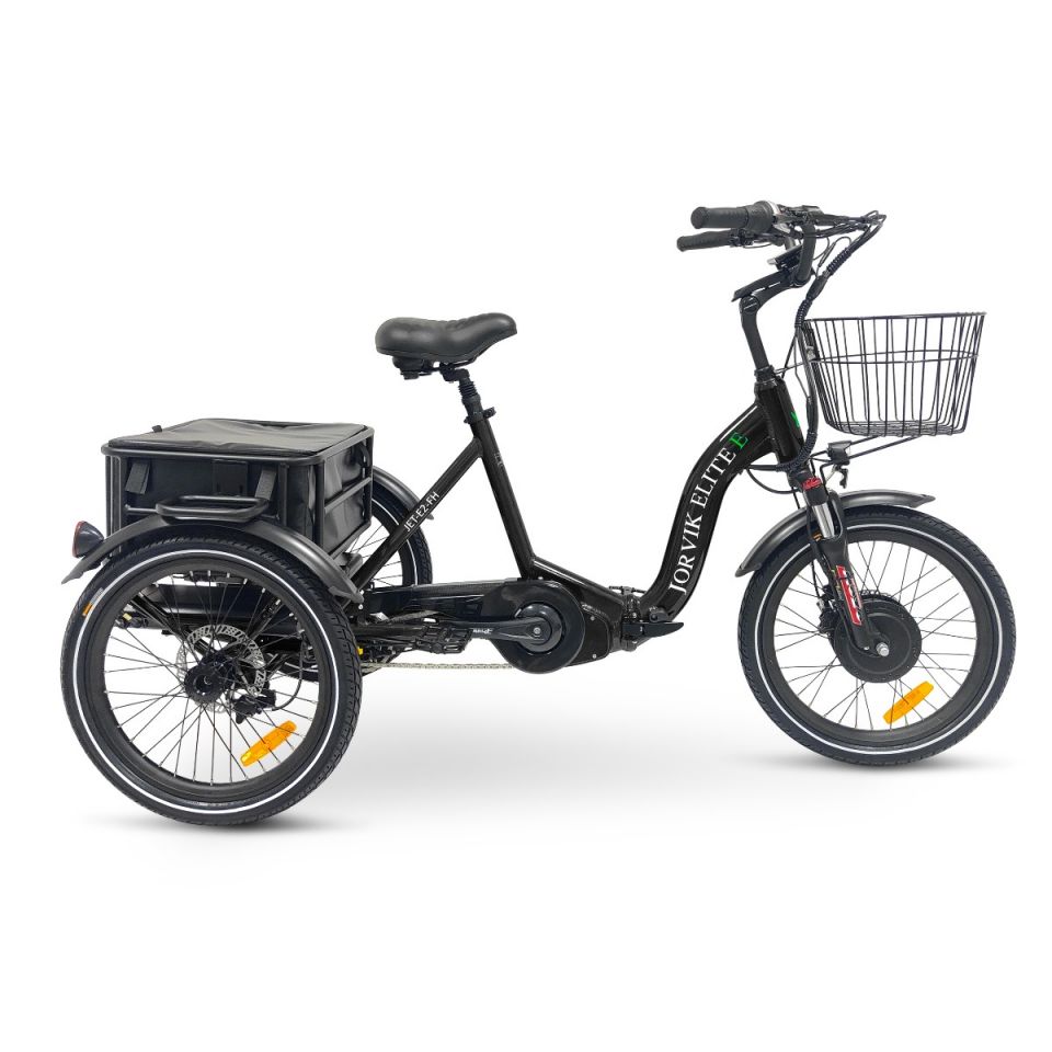 Tricycle électrique pliant à double batterie Jorvik Elite à moyeu avant JET-E2FH